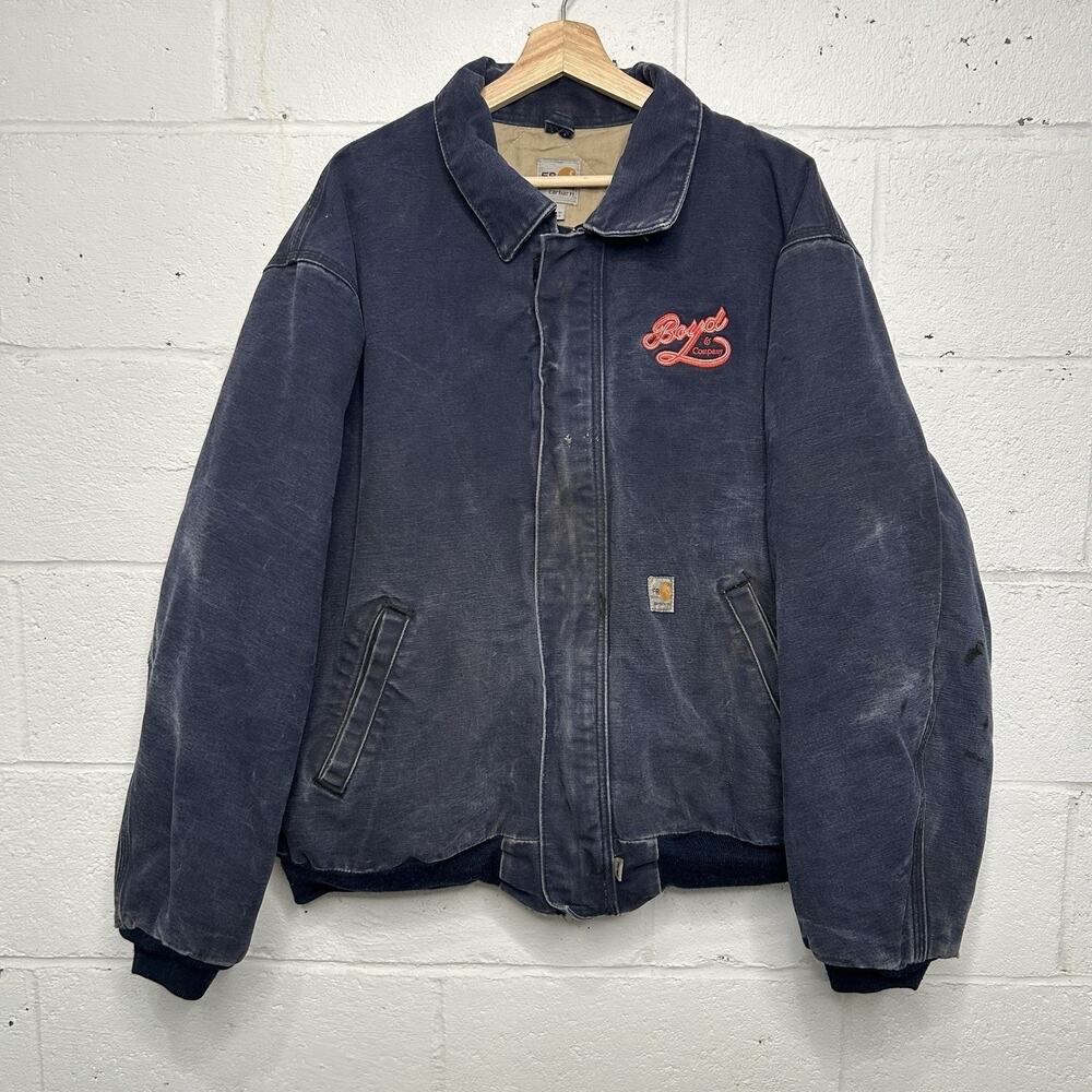 Vintage Carhartt FR Quilted Bomber Jacket “Dark Navy”